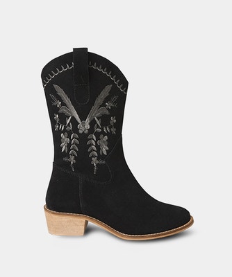 Belvedere Embroidered Suede Boots