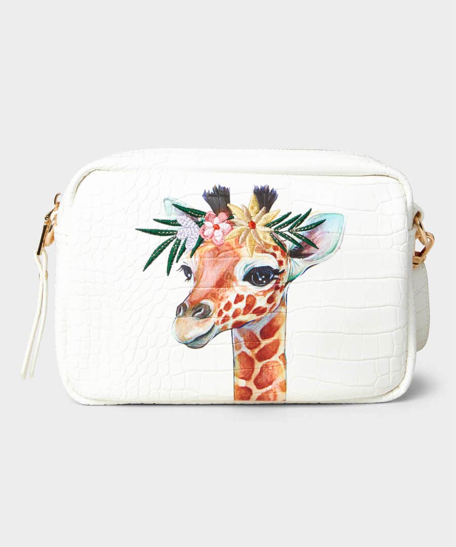 Georgia Giraffe Embroidered Bag