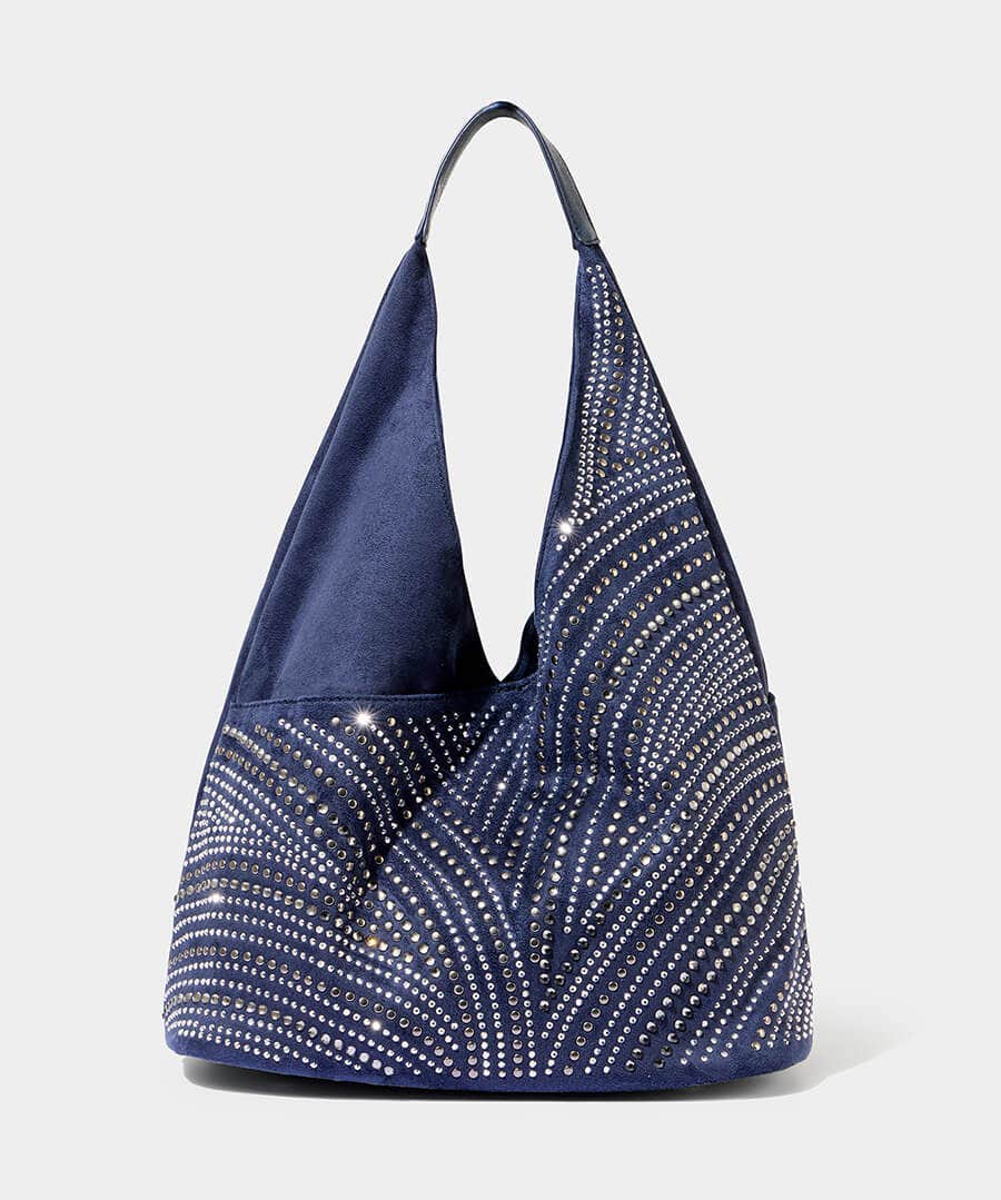 Sparkle Studded Boho Shoulder Bag