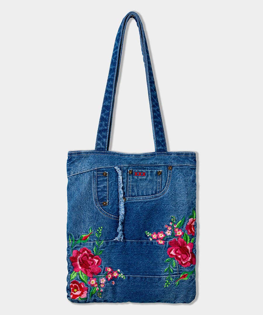 Artizan Embroidered Denim Bag