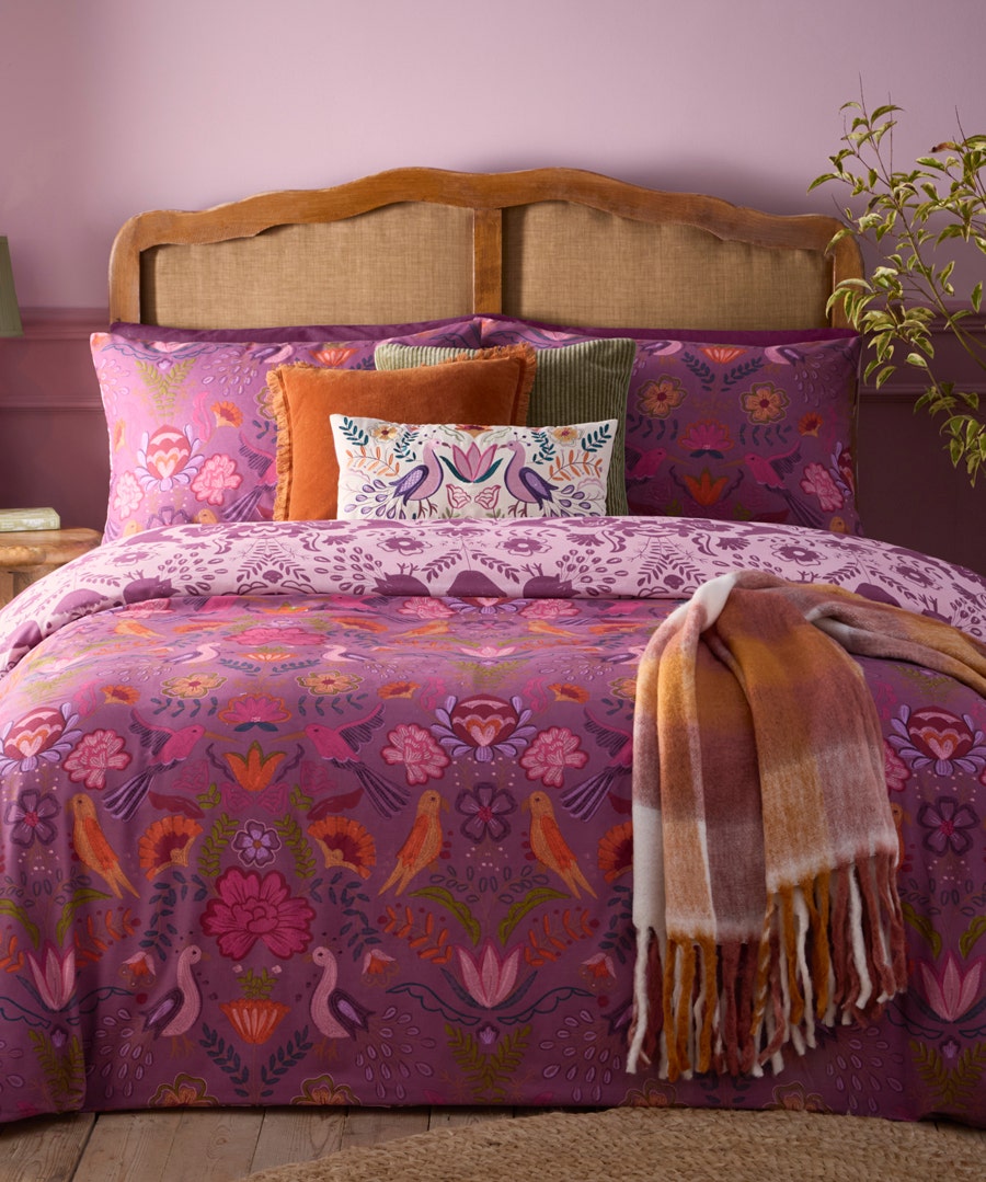 Broderie Floral Reversible Duvet Set