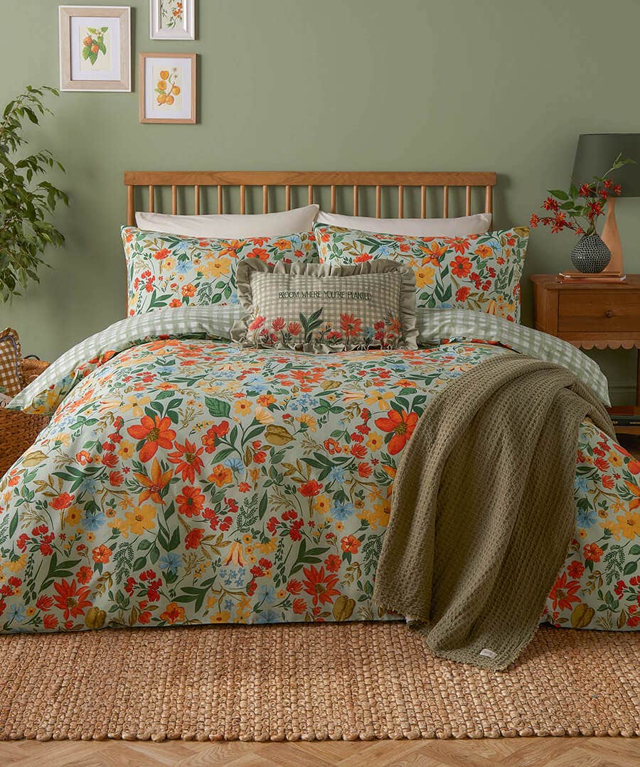Meadow Haze Printed Duvet Cover Set