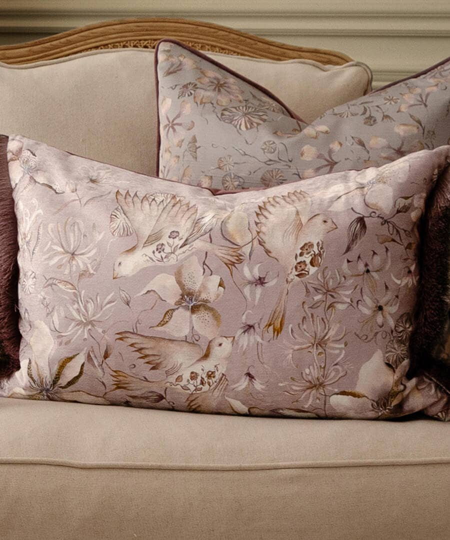 Floella Printed Fringed Cushion