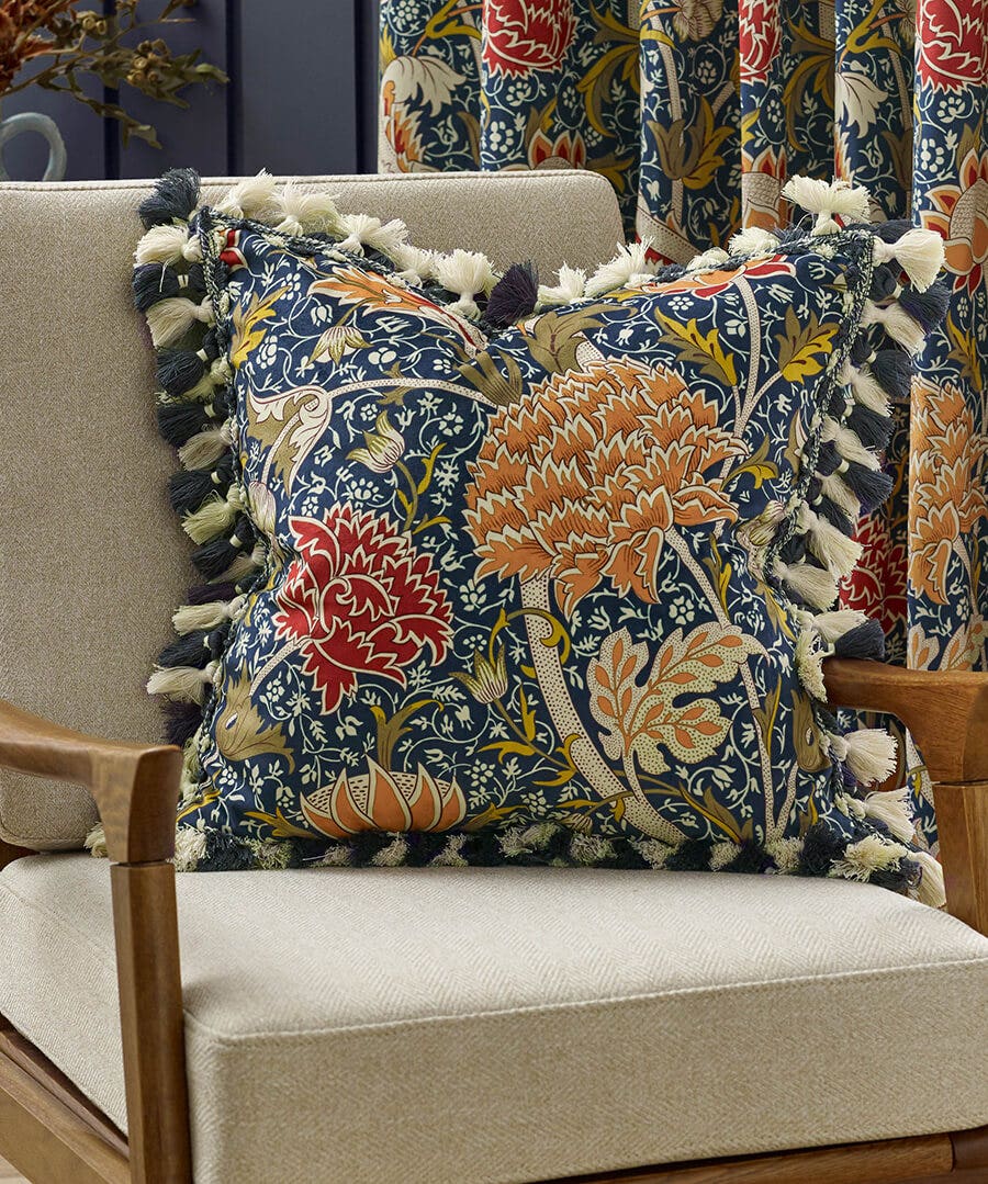 Cray Tasselled Velvet Cushion
