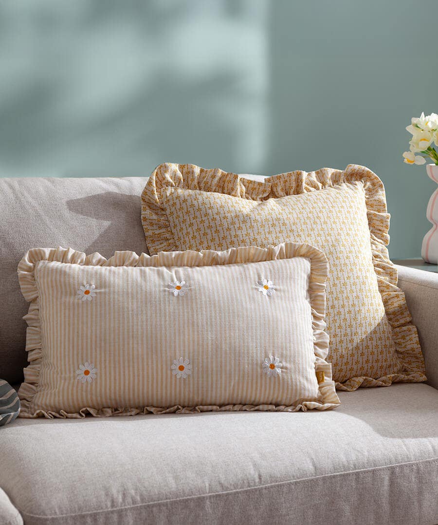Les Fleurs Embroidered Cushion