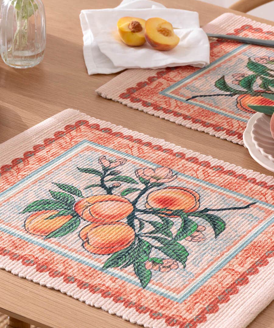 Anemone Peaches Pack Of 4 Placemats