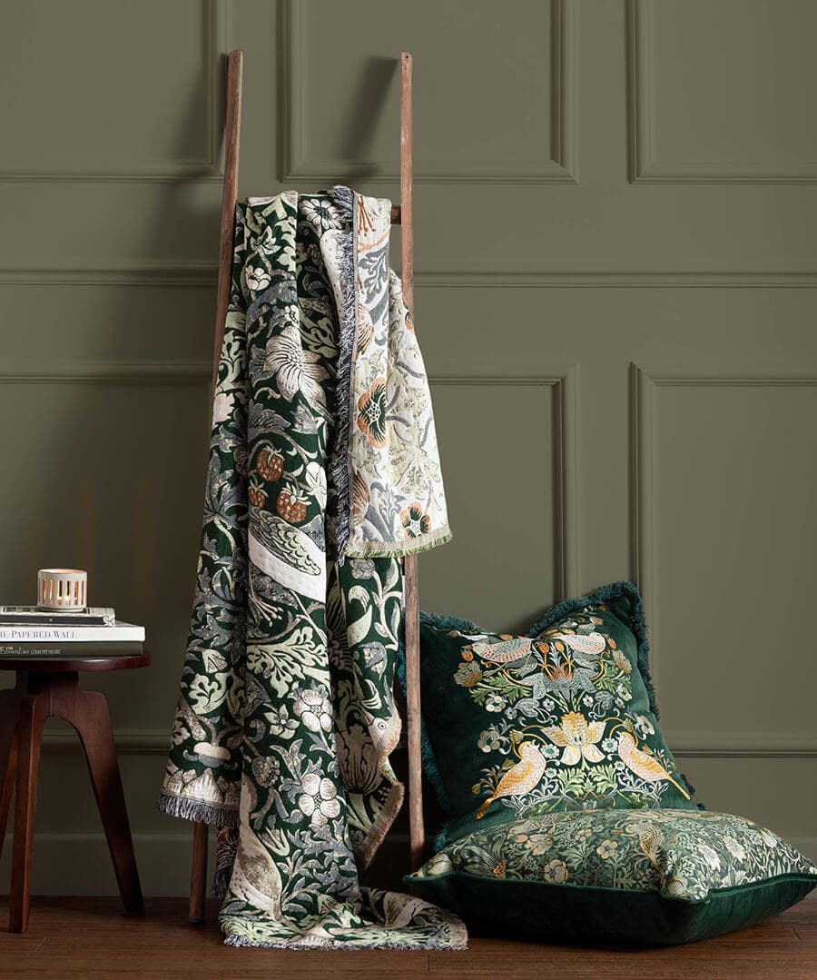 Strawberry Thief Jacquard Throw