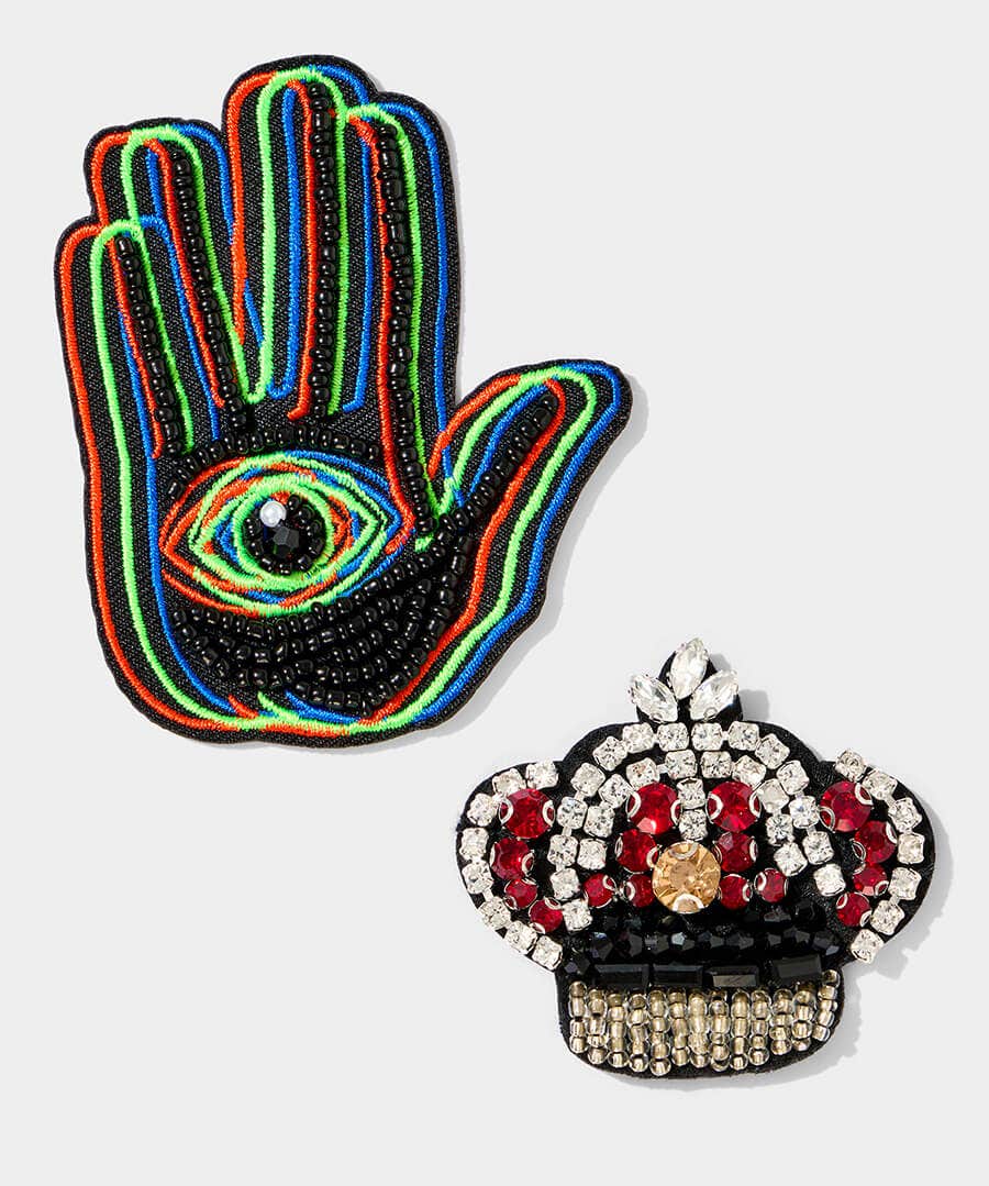 Crown Set Sew On Badges