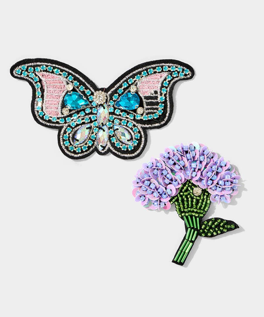 Butterfly Set Sew On Badges