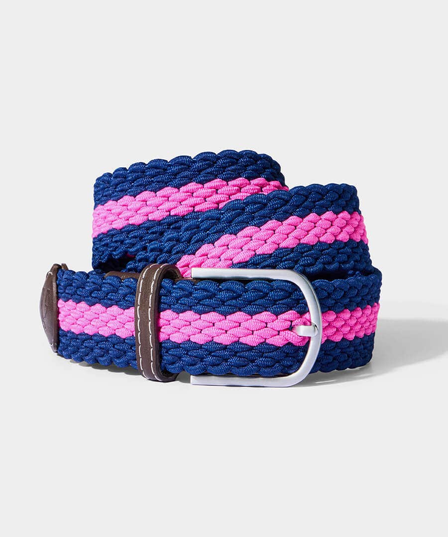 Pink Stripe Woven Belt