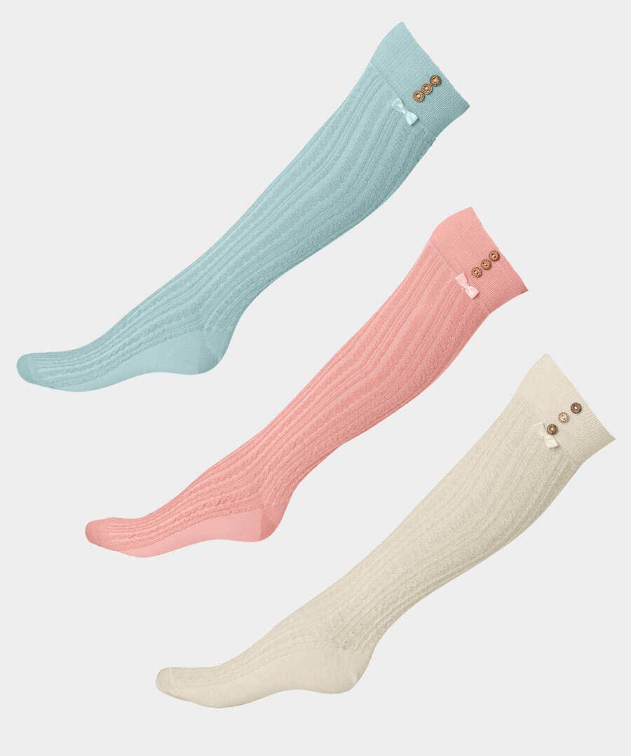 Sloe Joes Pack Of 3 Knee Length Socks