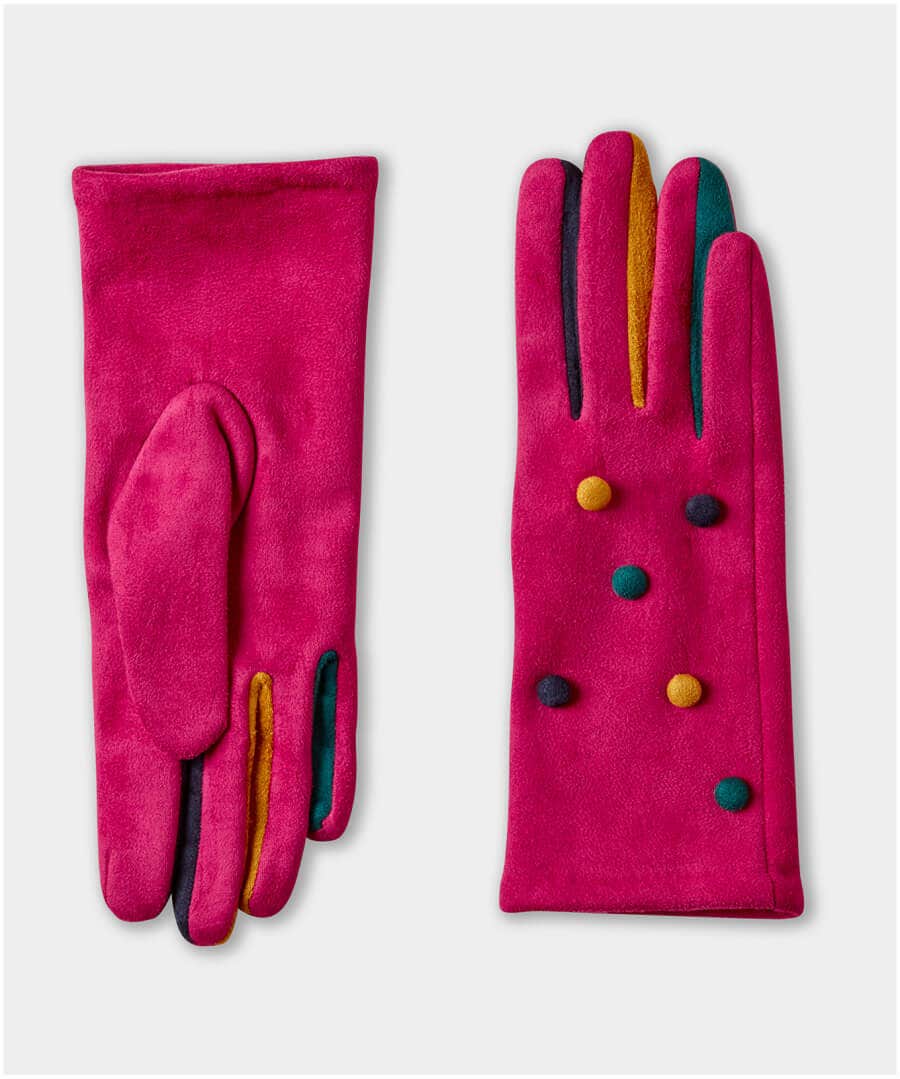 Drive Me Crazy Button Gloves