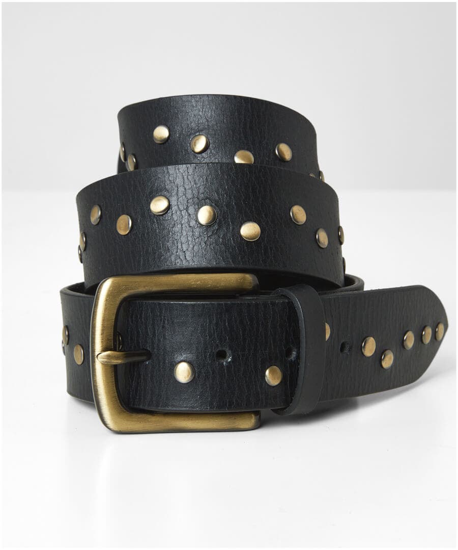 Vintage Studded Leather Belt