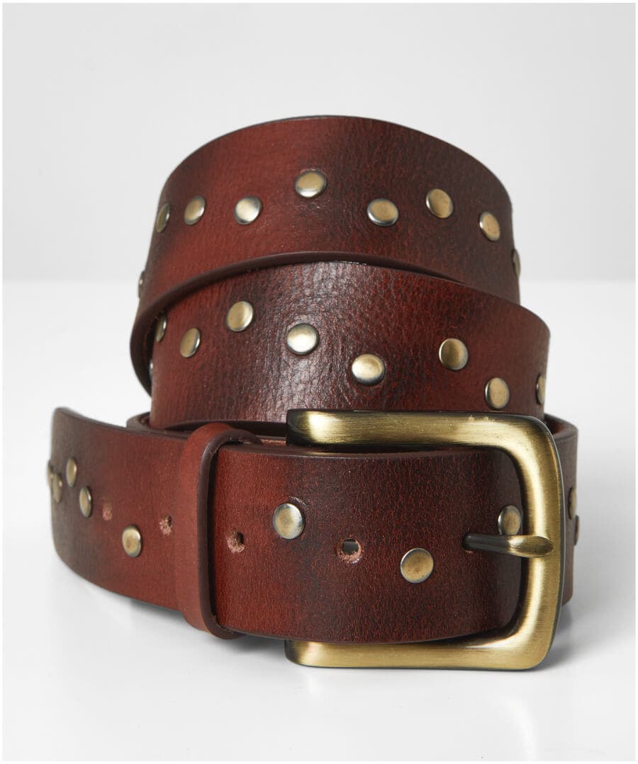 Vintage Studded Leather Belt