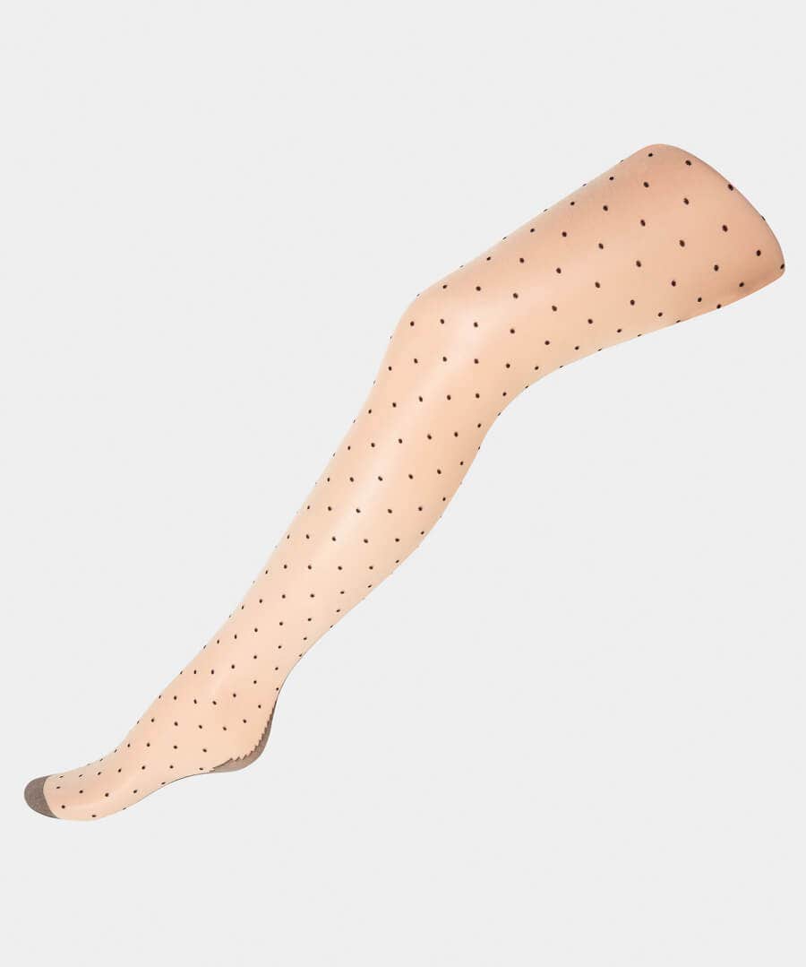 Vintage Spot Seamed Tights