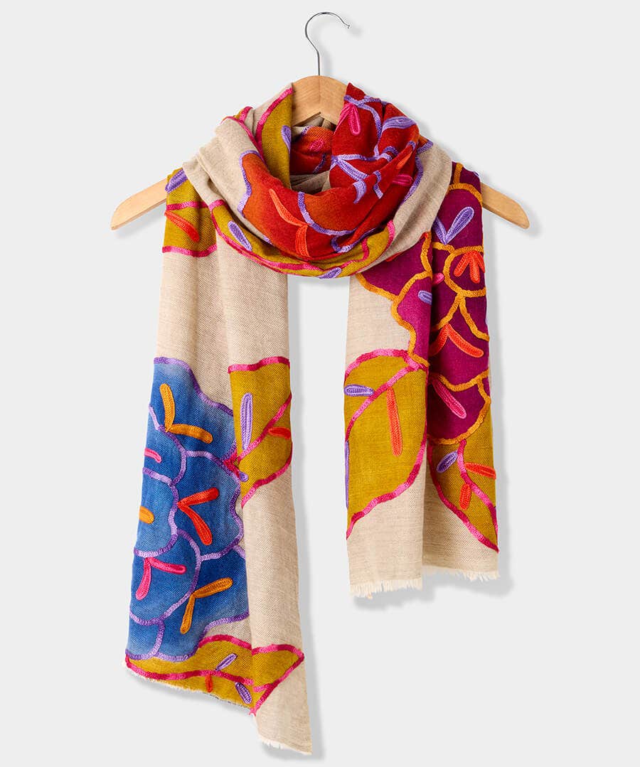 Luxury In Bloom Premium Cool Wool Wrap