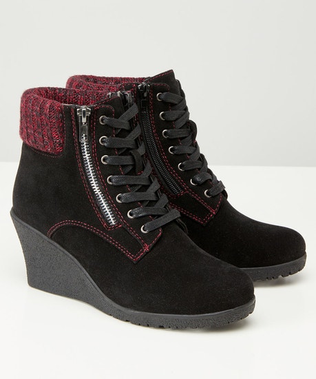 Cute To Boot Wedge Ankle Boots