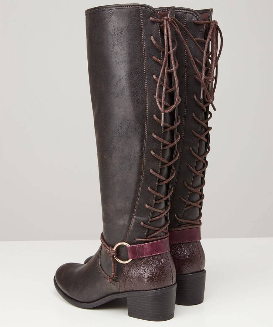 Simply Stylish Lace Back Boots