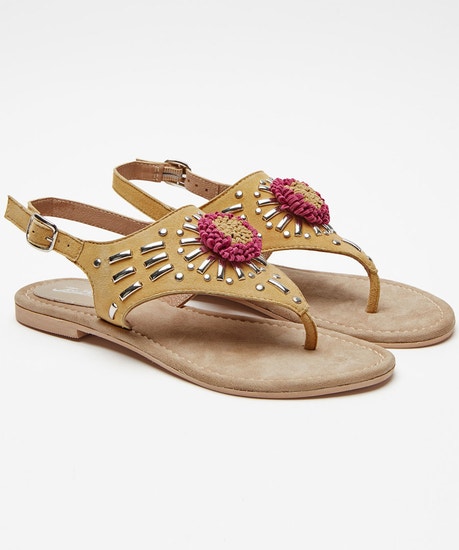 Suede Studded Sandals