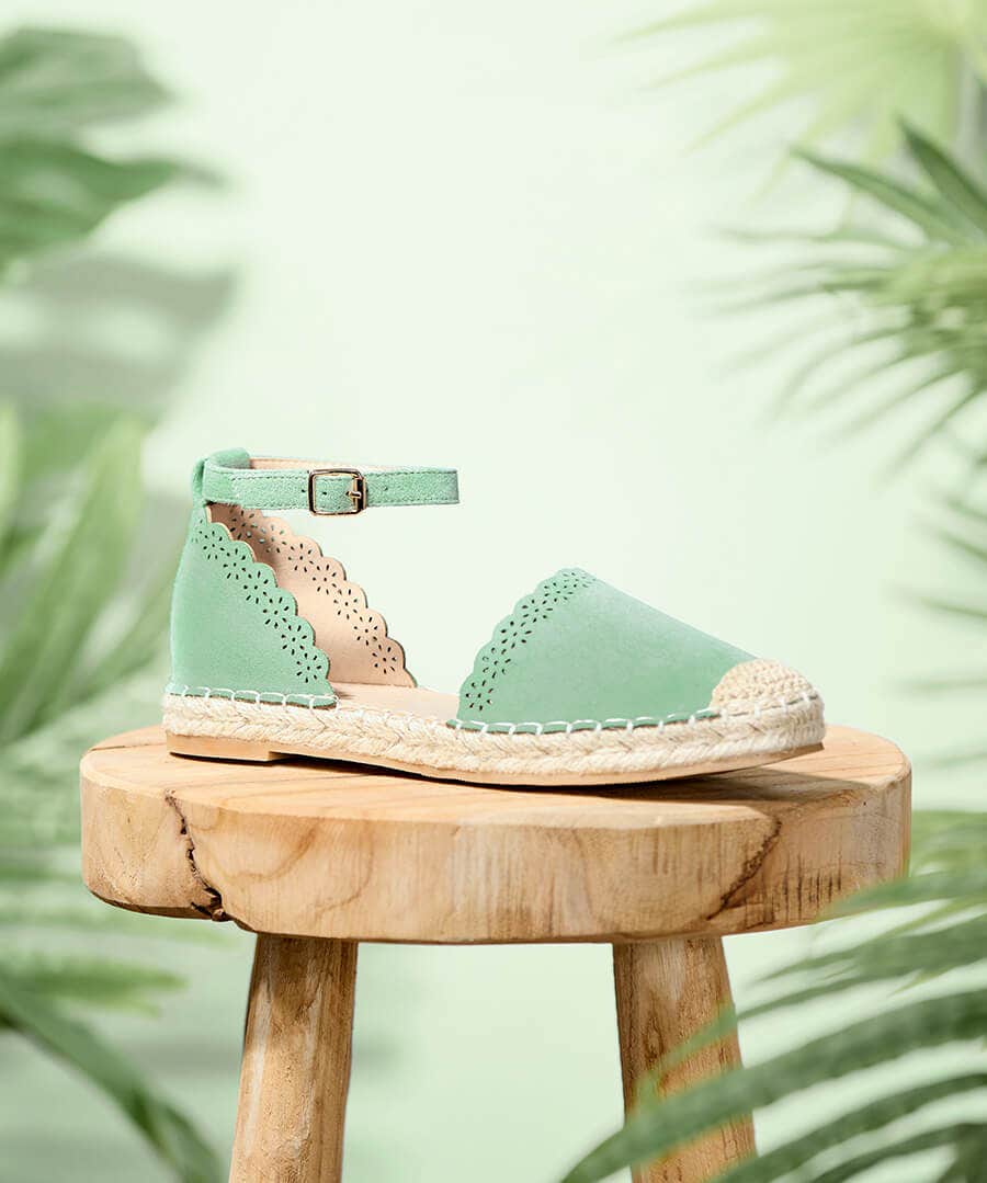 Pretty Scallop Strappy Espadrilles