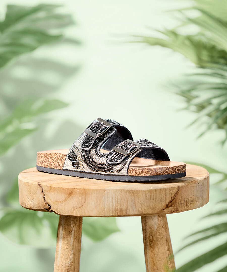 Beach To Bar Beaded Sandals