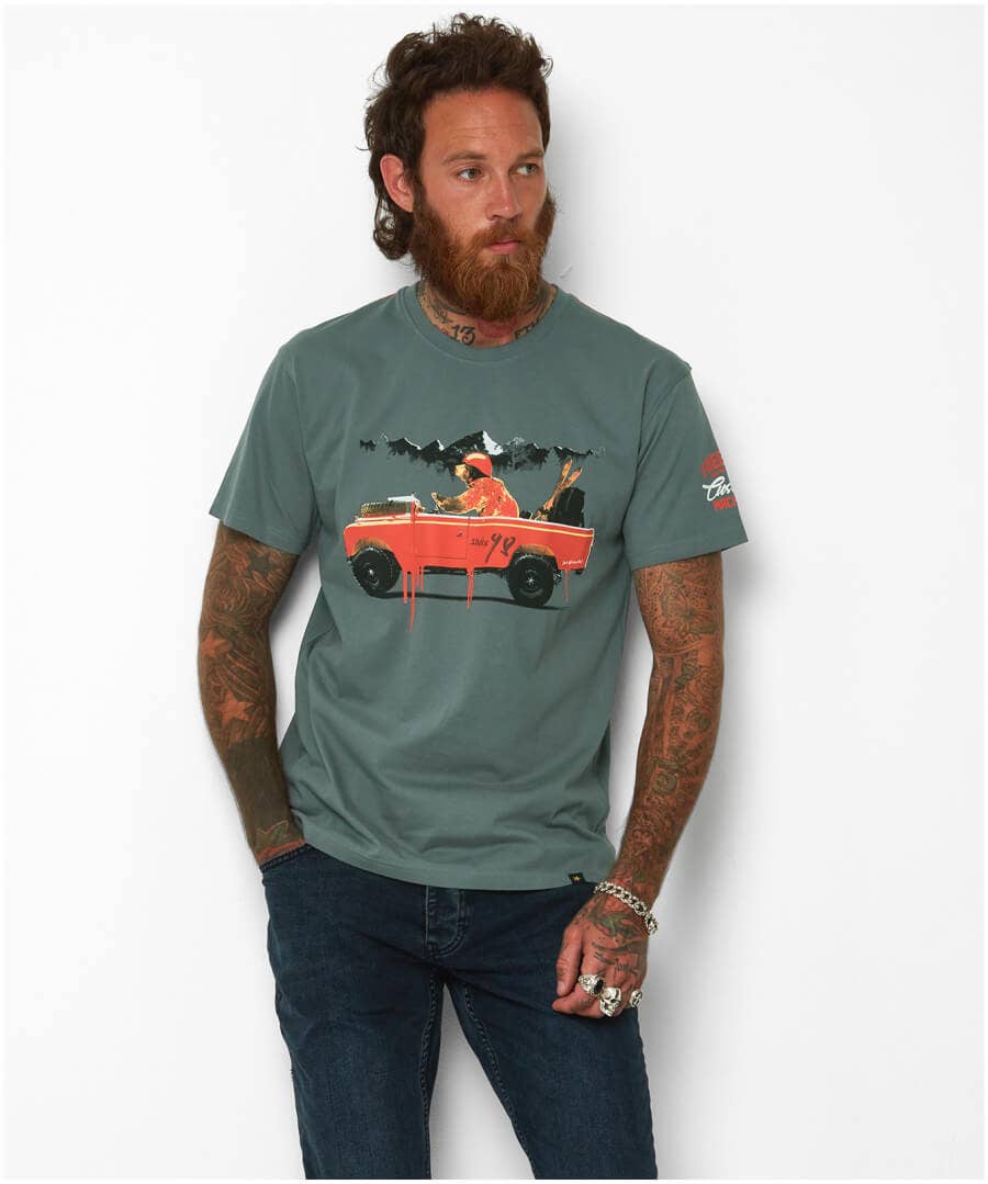 Bear In A Jeep Tee