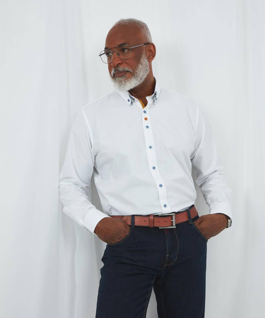 Delightful Double Collar Shirt