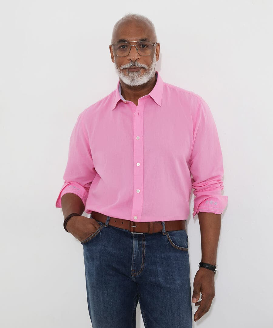 Everyday Linen Blend Long Sleeve Shirt Pink