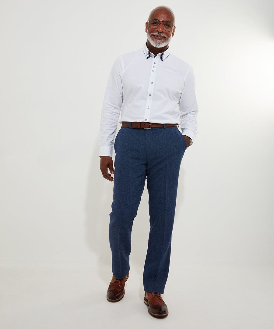 Handsome Herringbone Trousers