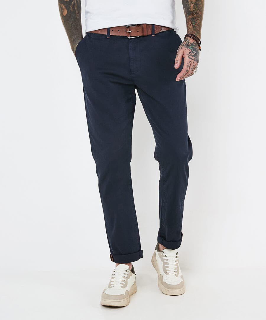 Charming Chino Trousers In Navy