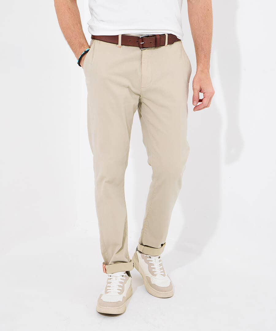 Charming Chino Trousers In Sand