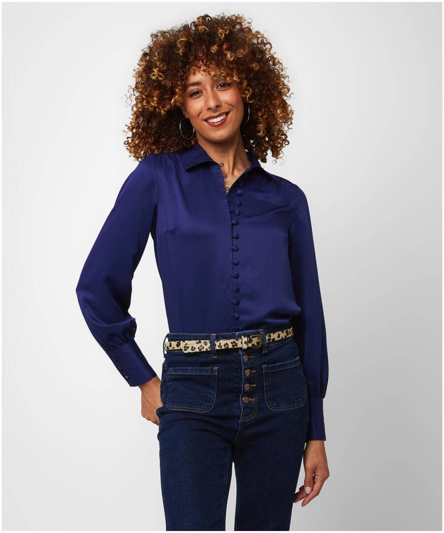 Sassy Satin Blouse