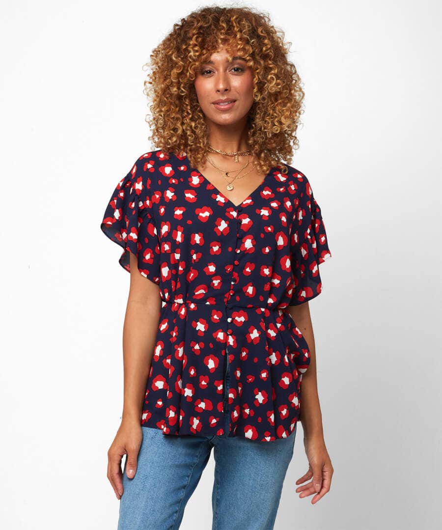 Waterfall Sleeve Blouse