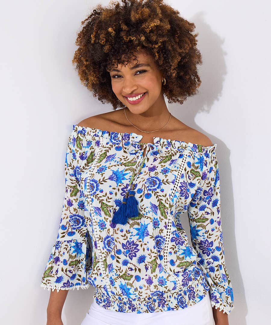 Joys Of Summer Floral Boho Top