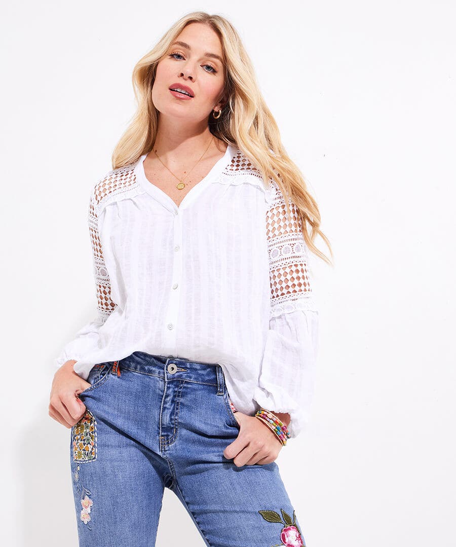 Laura Linen Blend Blouse