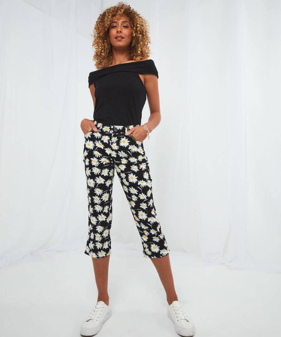 Cheeky Cheerful Daisy Capri Pants