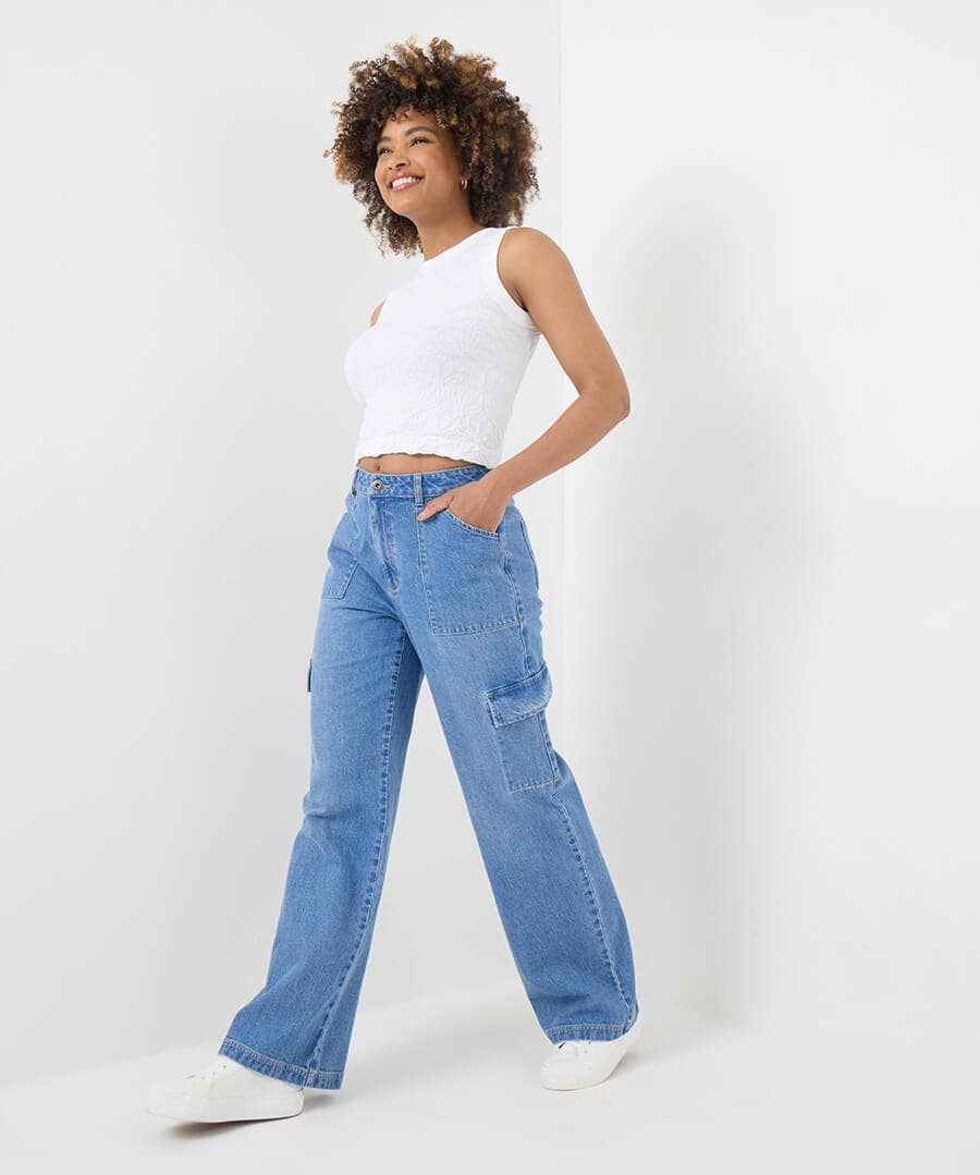 Celeste Casual Cargo Jeans