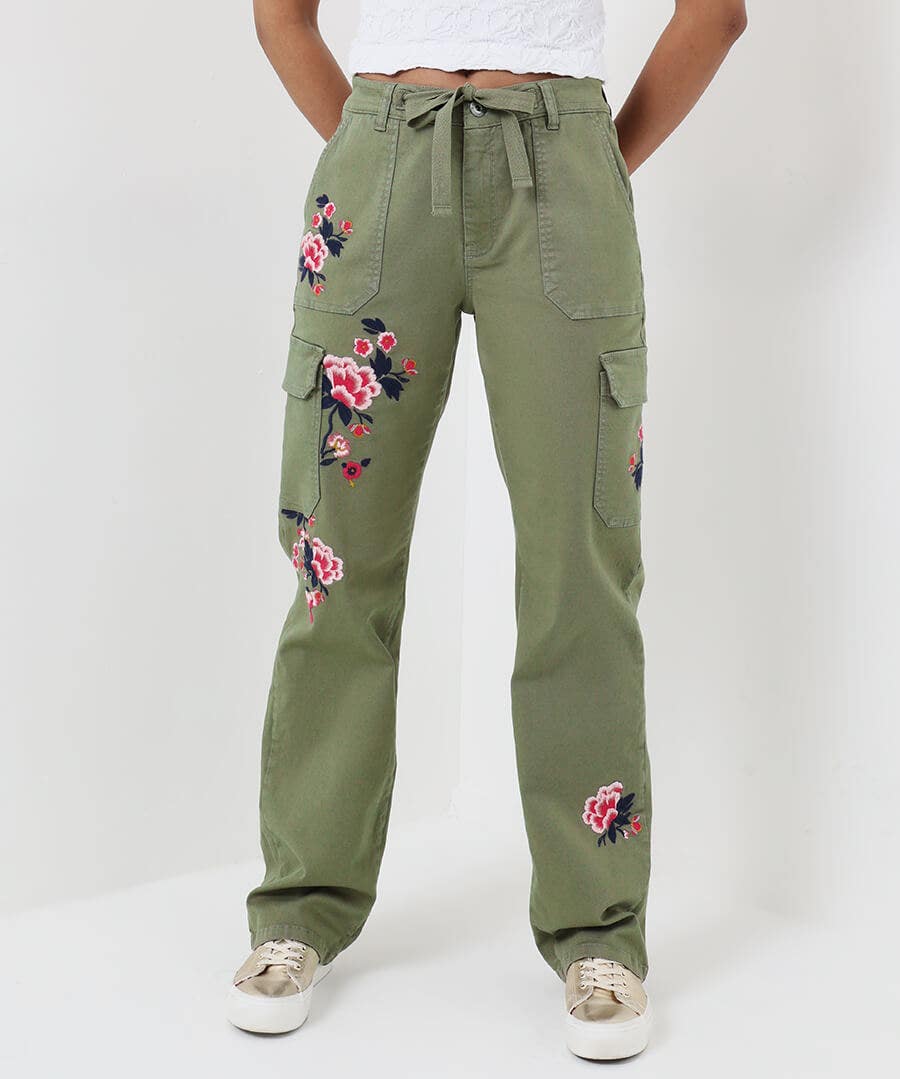 Patsy Embroidered Cargo Pants