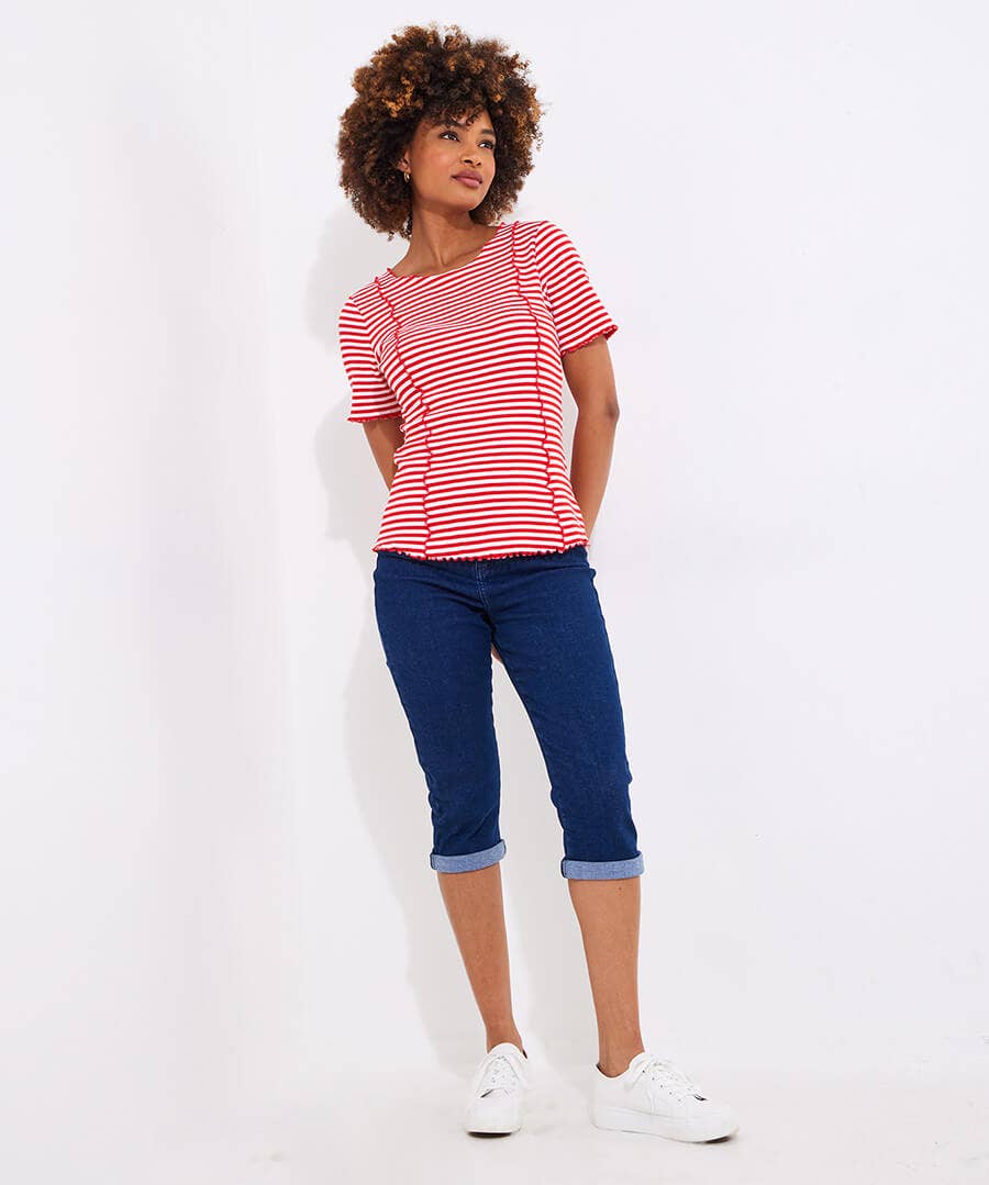Pixie Indigo Capri Pants