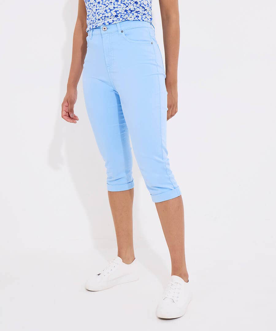 Summer Blues Capri Pants