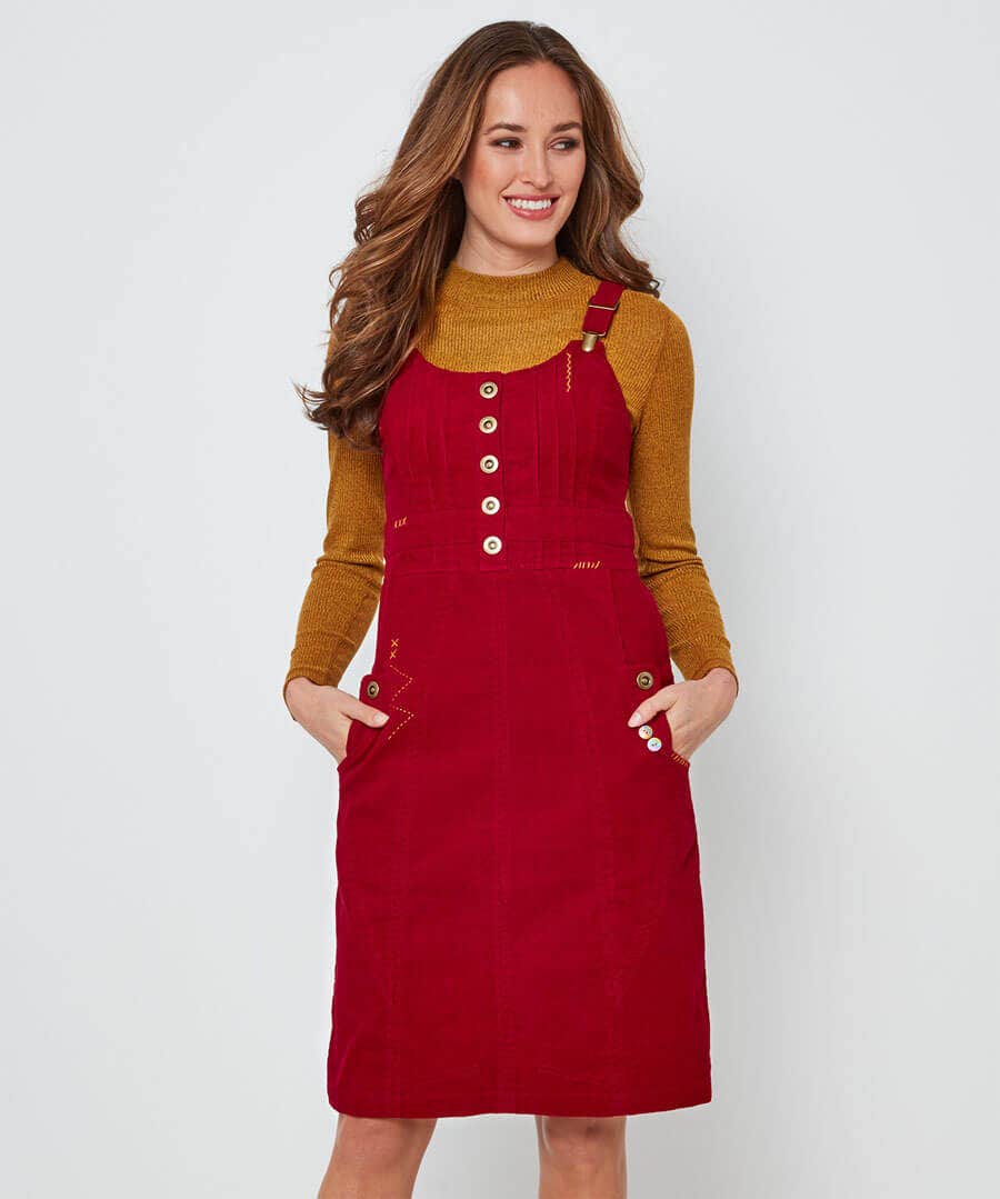 cord pinafore dress uk