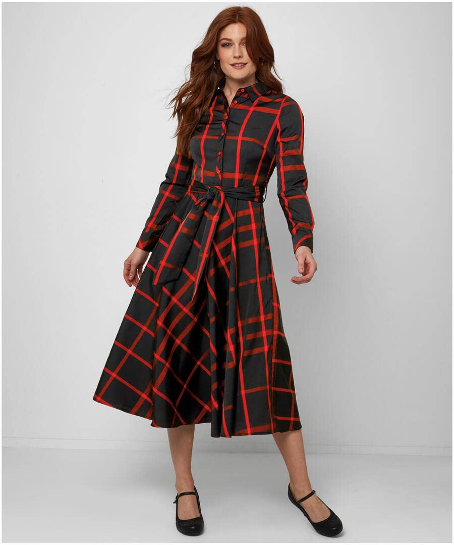 Vintage Chic Check Dress