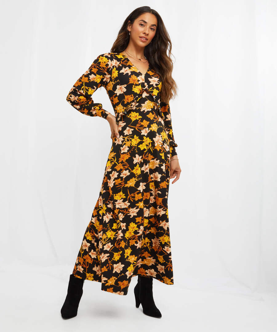Glorious Golden Leaves Dress | Women's Dresses | Joe Browns