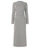 Geo Jacquard Ruched Side Jersey Dress