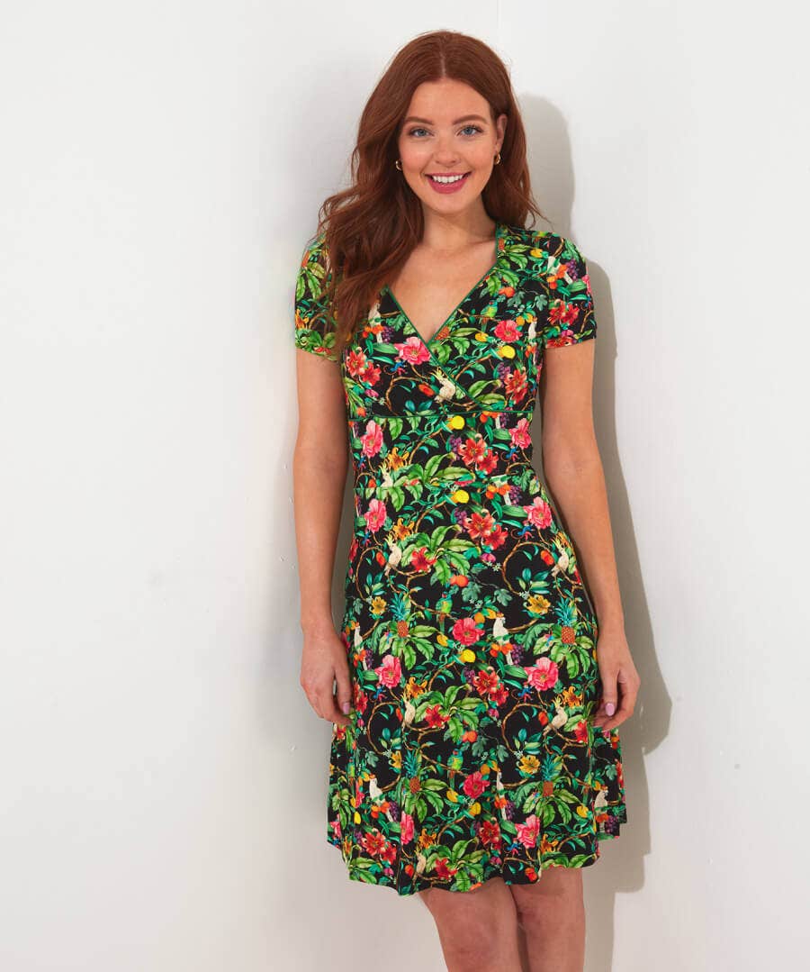 Pretty Parrot Jersey Dress