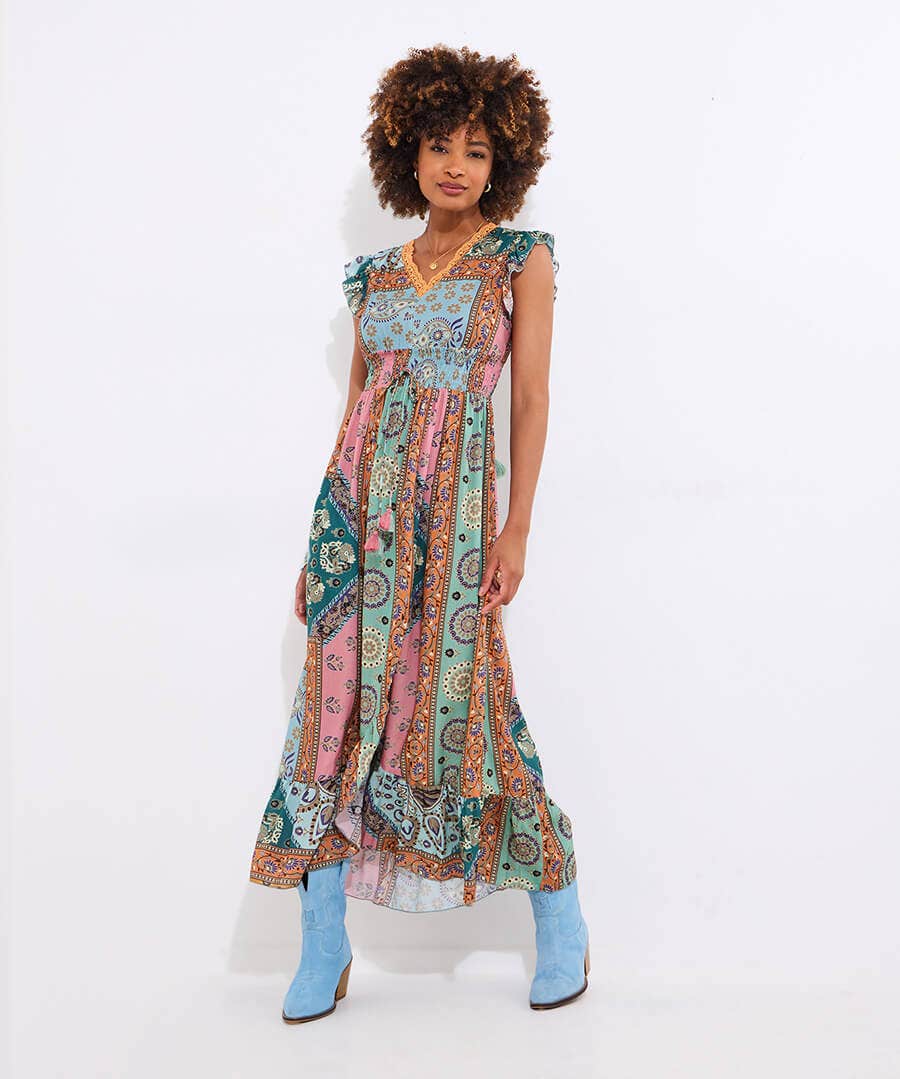 Isla Patchwork Maxi Dress