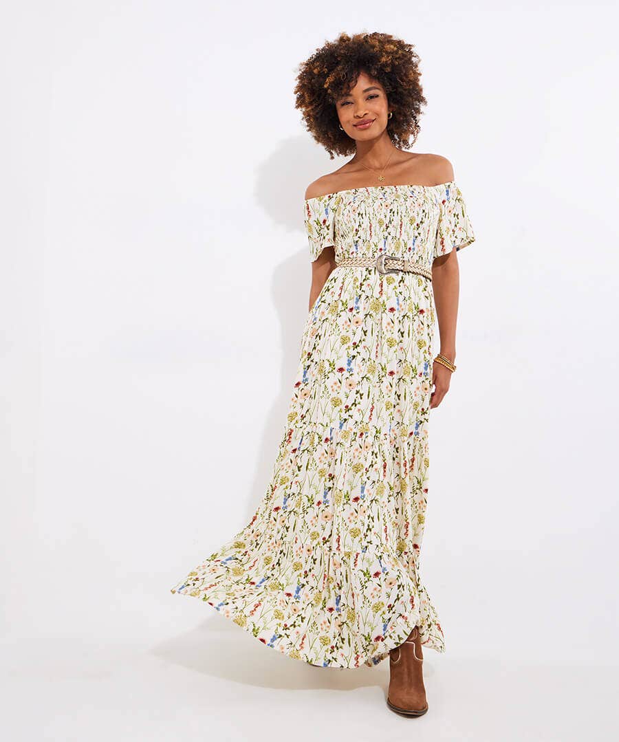 Romantic Meadows Crinkle Maxi Dress