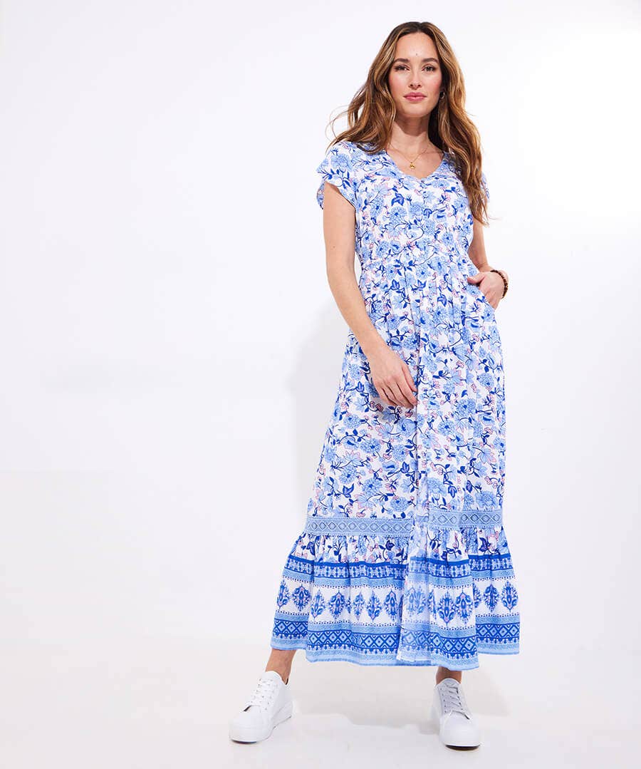Lauren Floral Print Maxi Dress