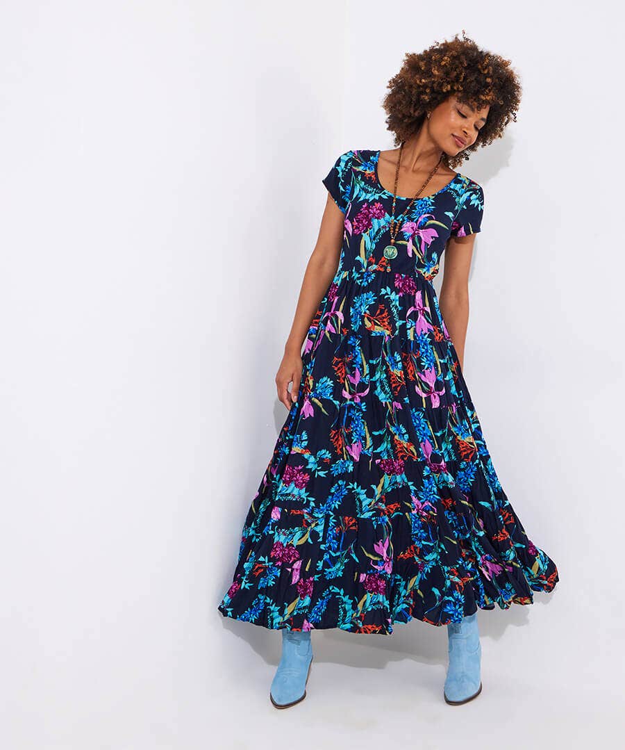 Summer Solstice Crinkle Maxi Dress