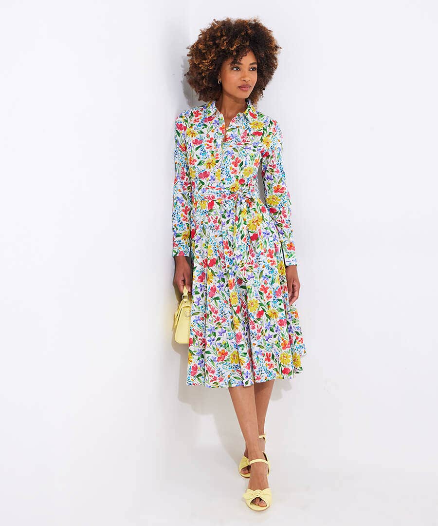 Sunshine Days Cotton Shirt Dress